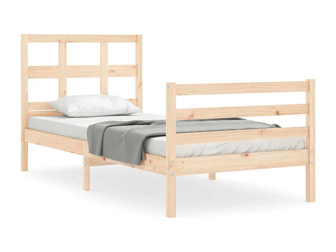 Cadre de lit sans matelas bois massif