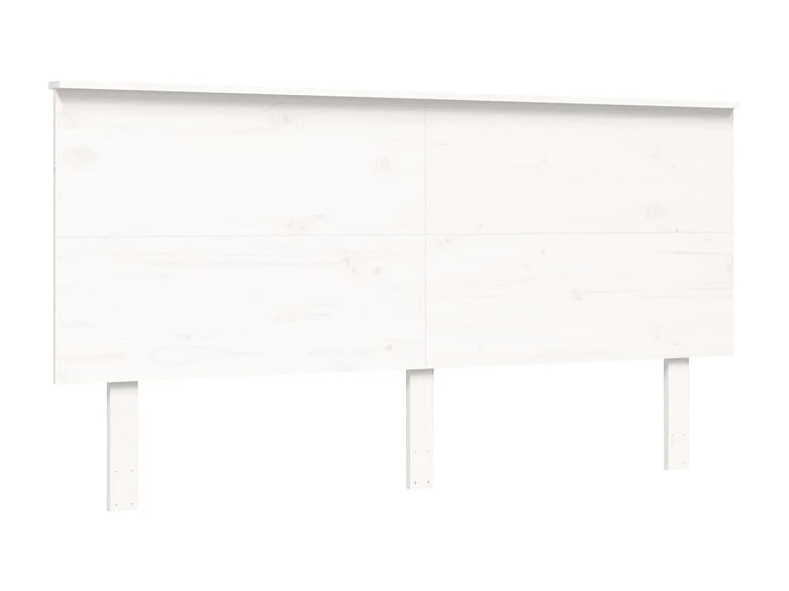 Letto per Anziani con Testiera Bianco King Legno Massello