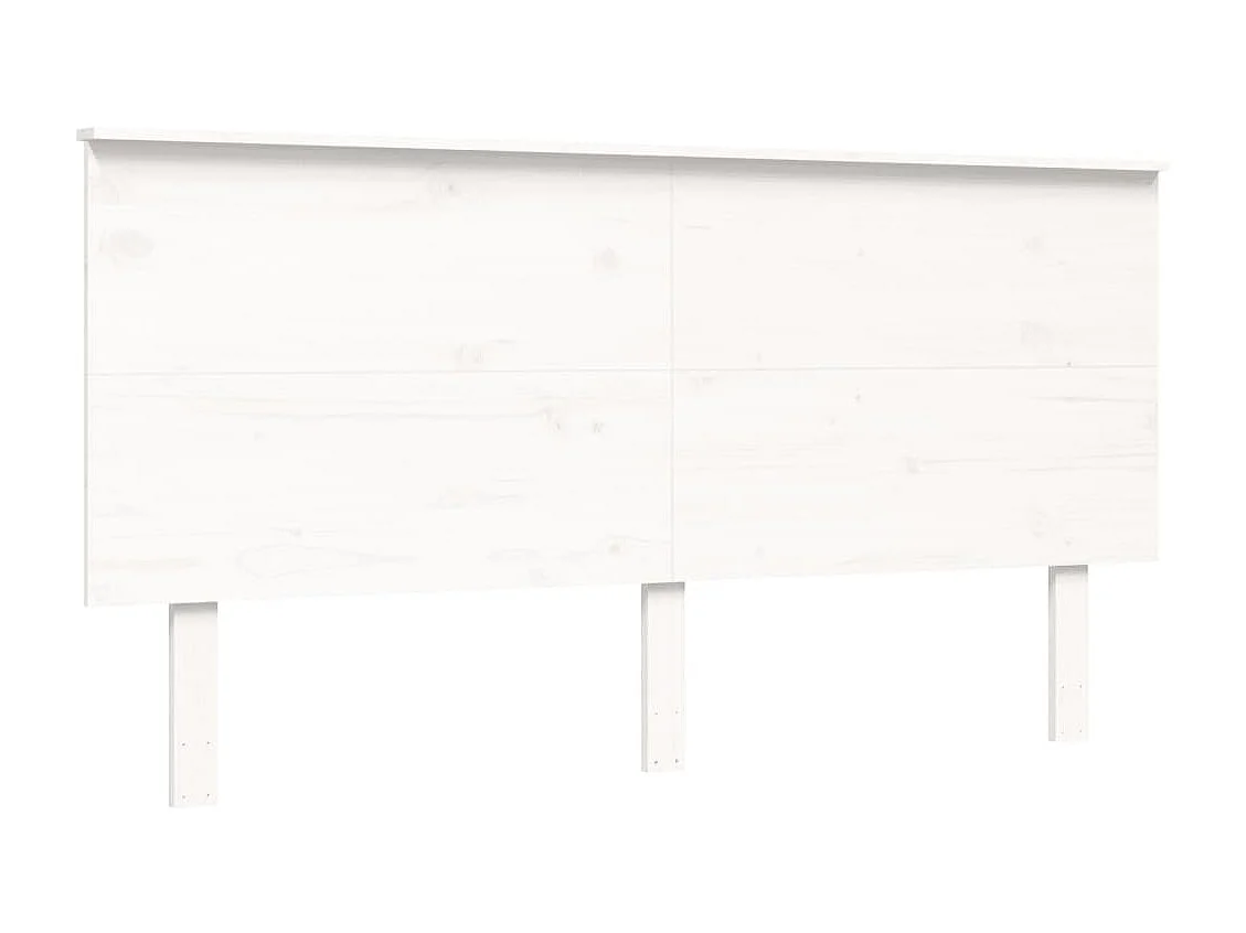 Letto per Anziani con Testiera Bianco King Legno Massello