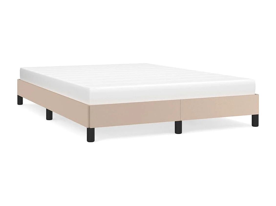 Cadre de lit sans matelas cappuccino 140x190 cm similicuir
