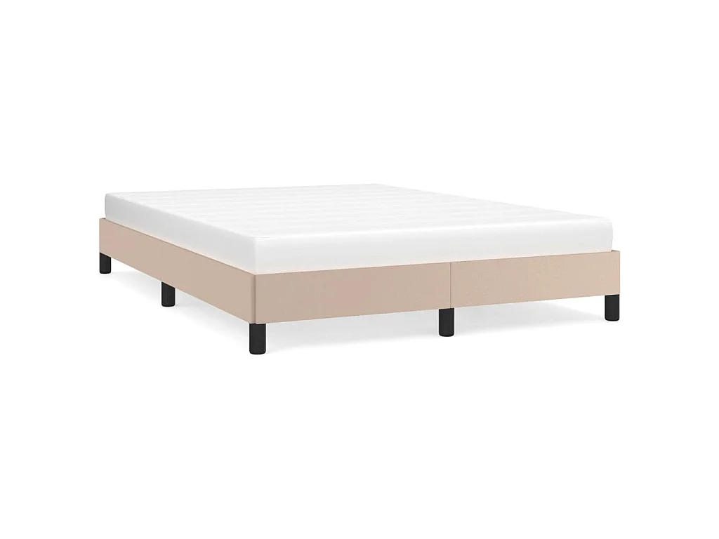 Bettgestell Cappuccino-Braun 140x190 cm Kunstleder