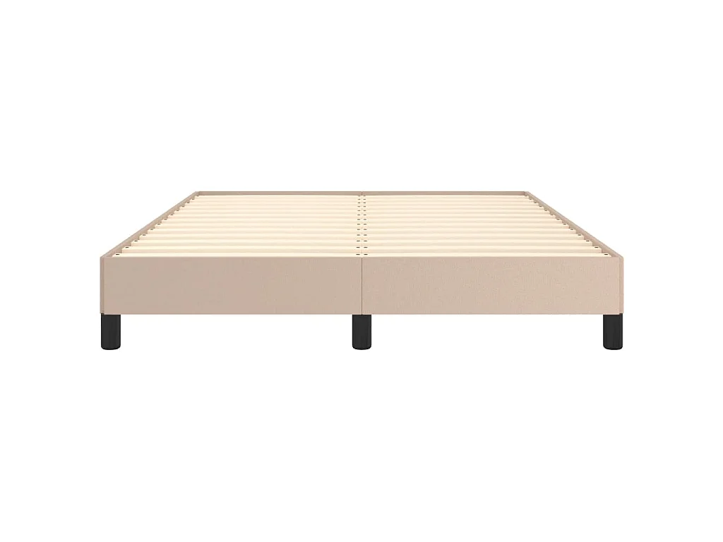 Bettgestell Cappuccino-Braun 140x190 cm Kunstleder