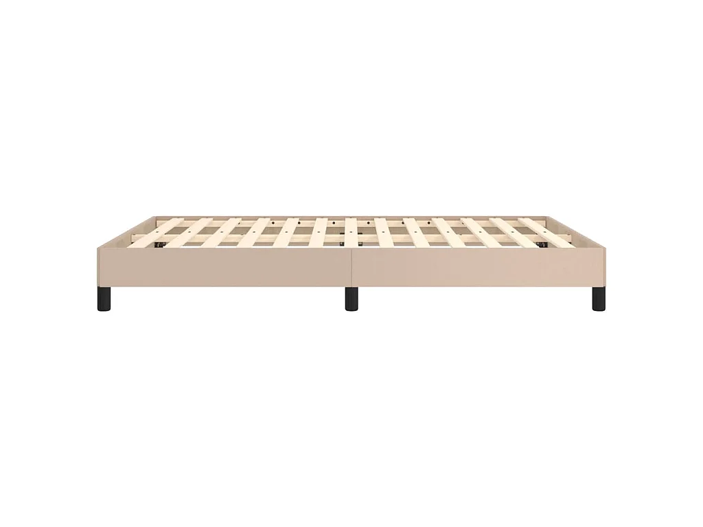 Bettgestell Cappuccino-Braun 140x190 cm Kunstleder