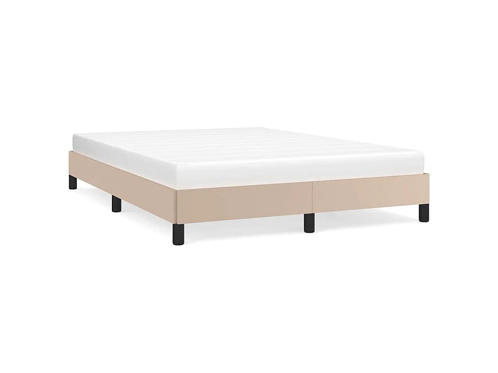 Cadre de lit sans matelas cappuccino 140x190 cm similicuir