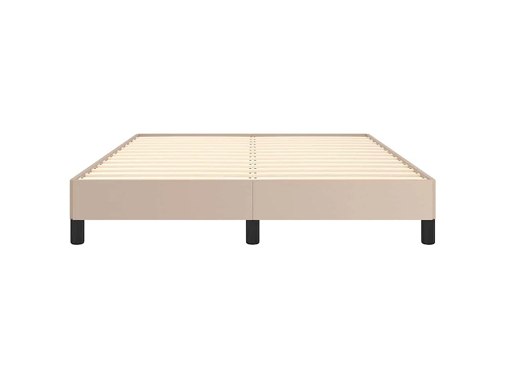 Cadre de lit sans matelas cappuccino 140x190 cm similicuir