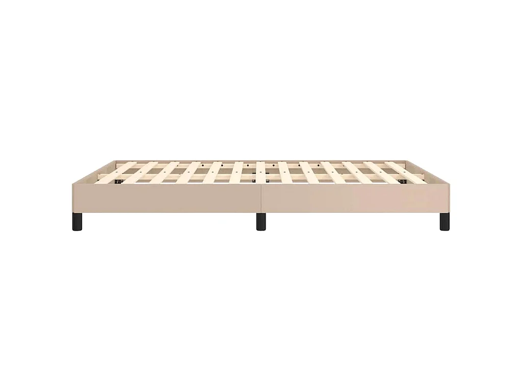 Cadre de lit sans matelas cappuccino 140x190 cm similicuir