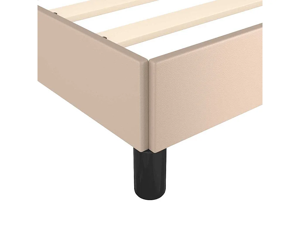 Cadre de lit sans matelas cappuccino 140x190 cm similicuir