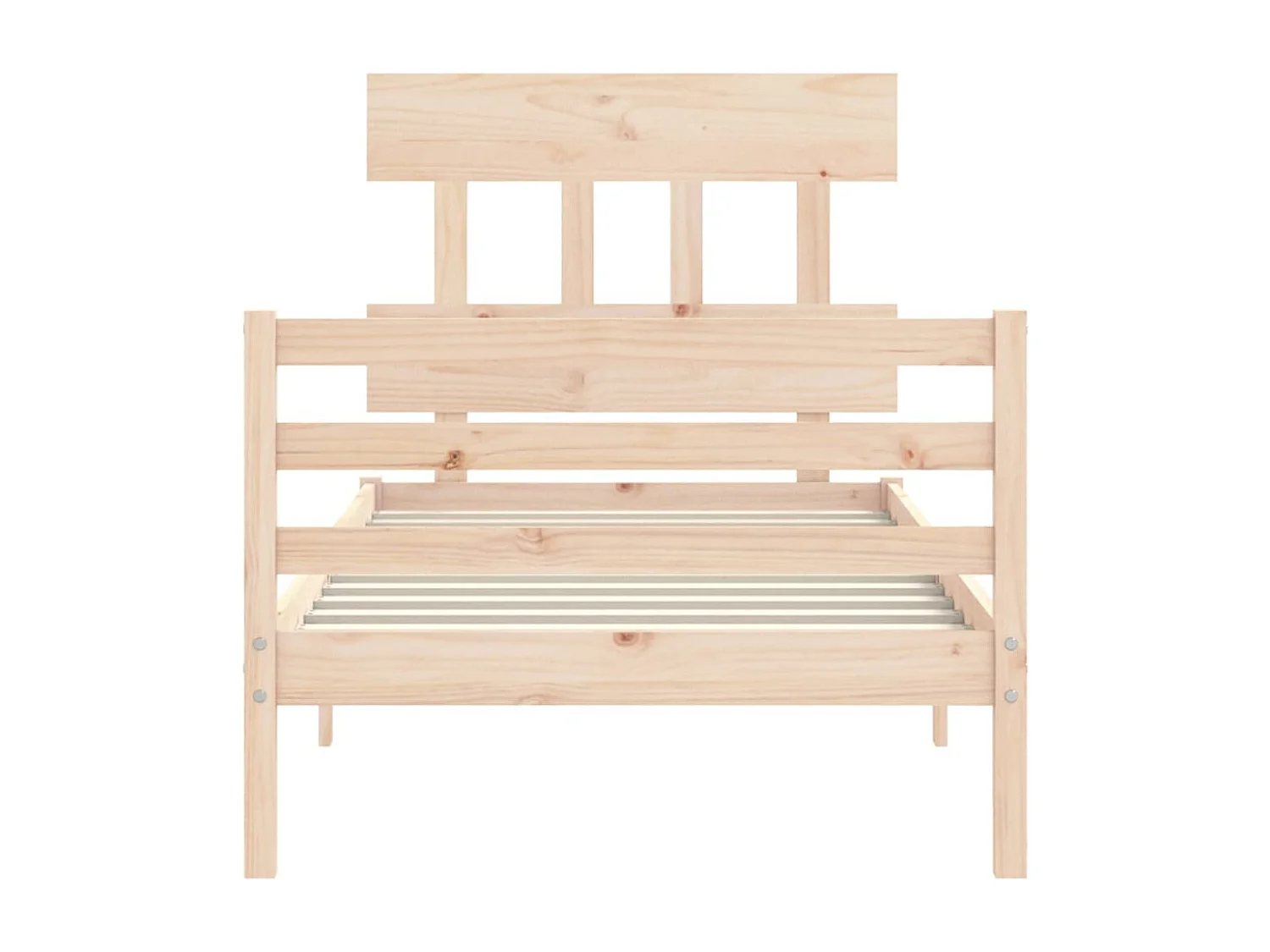Bedframe met hoofdbord massief hout