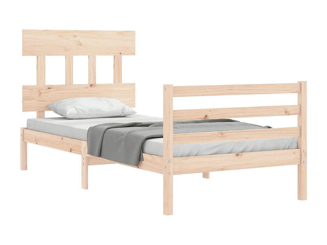Cadre de lit sans matelas bois massif