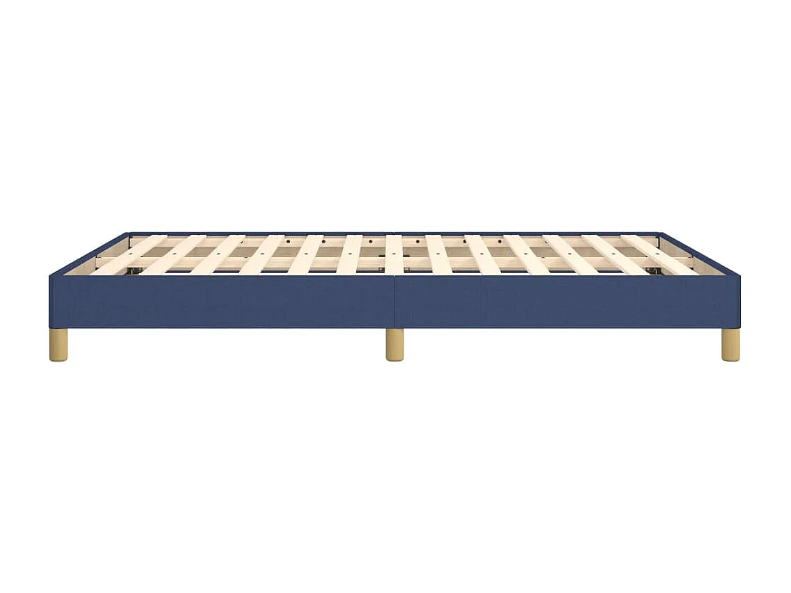 Cadre de lit sans matelas bleu 140x190 cm tissu