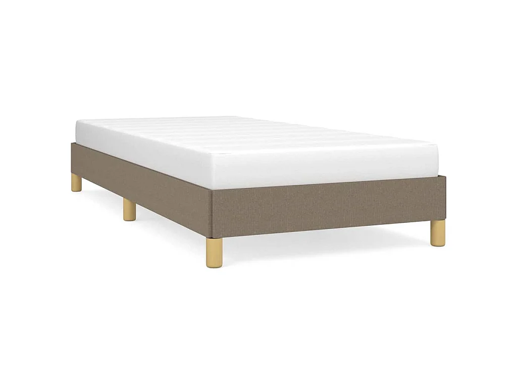 Cadre de lit sans matelas taupe 90x190 cm tissu