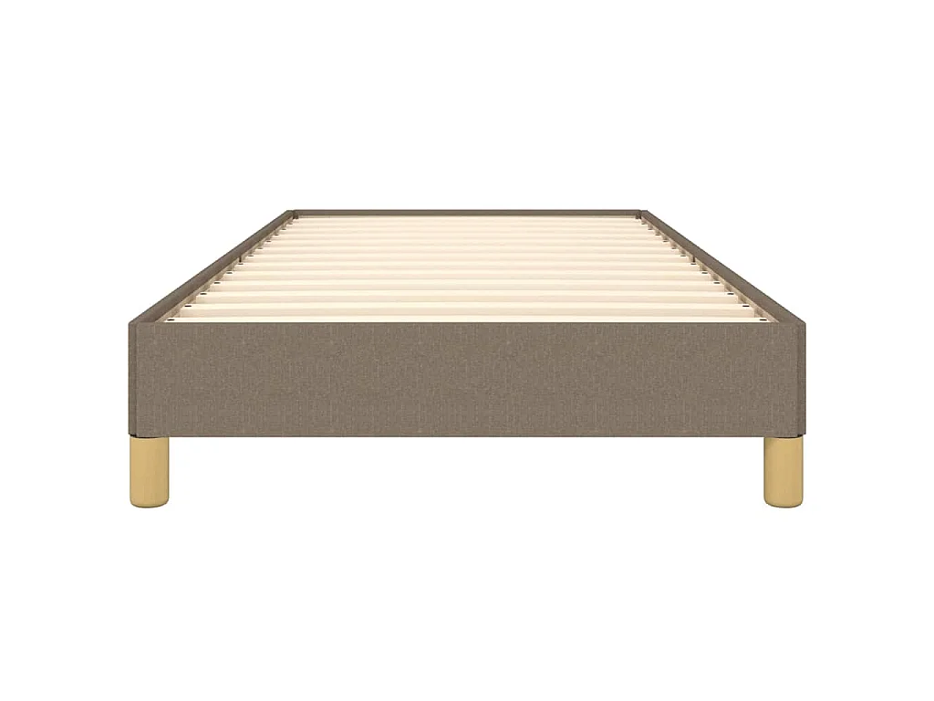 Cadre de lit sans matelas taupe 90x190 cm tissu