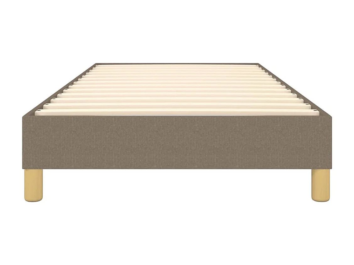 Cadre de lit à lattes taupe 90x190 cm tissu