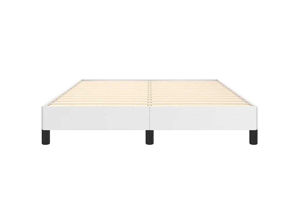 Bedframe kunstleer wit 140x190 cm