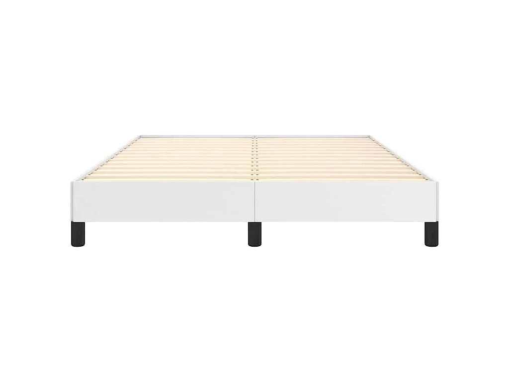 Cadre de lit sans matelas blanc 140x190 cm similicuir