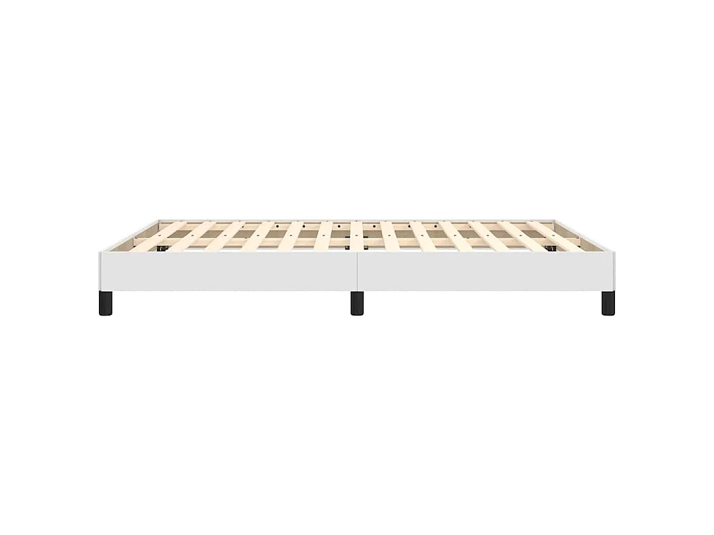 Cadre de lit sans matelas blanc 140x190 cm similicuir