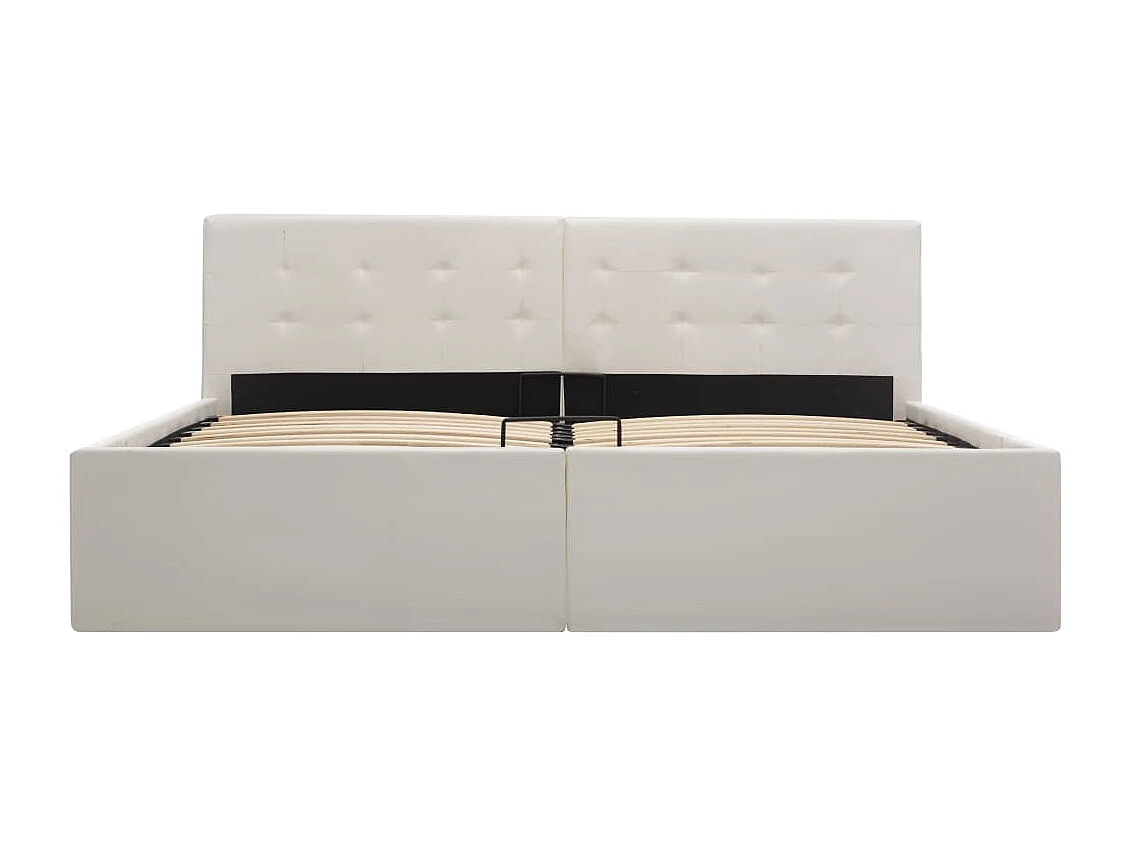 Cadre de lit avec rangement hydraulique Similicuir 160x200 cm