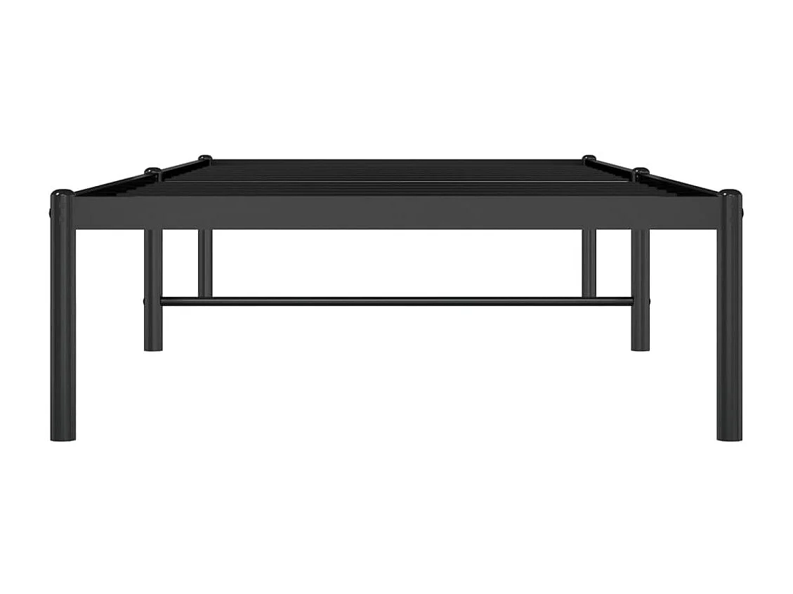 Cadre de lit métal noir 80x200 cm