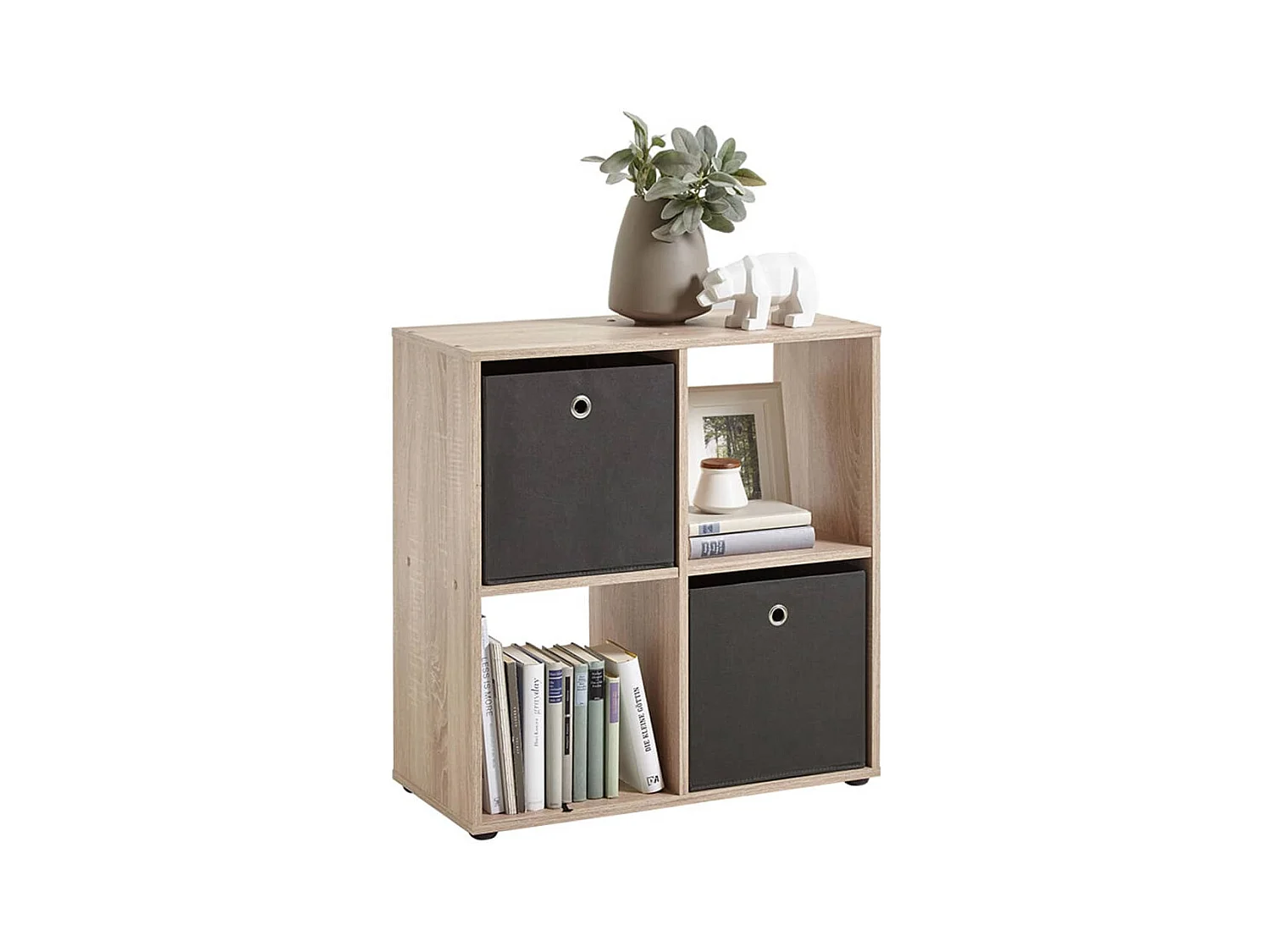 Étagère 4 Cases Design "Gaman" 70cm Chêne