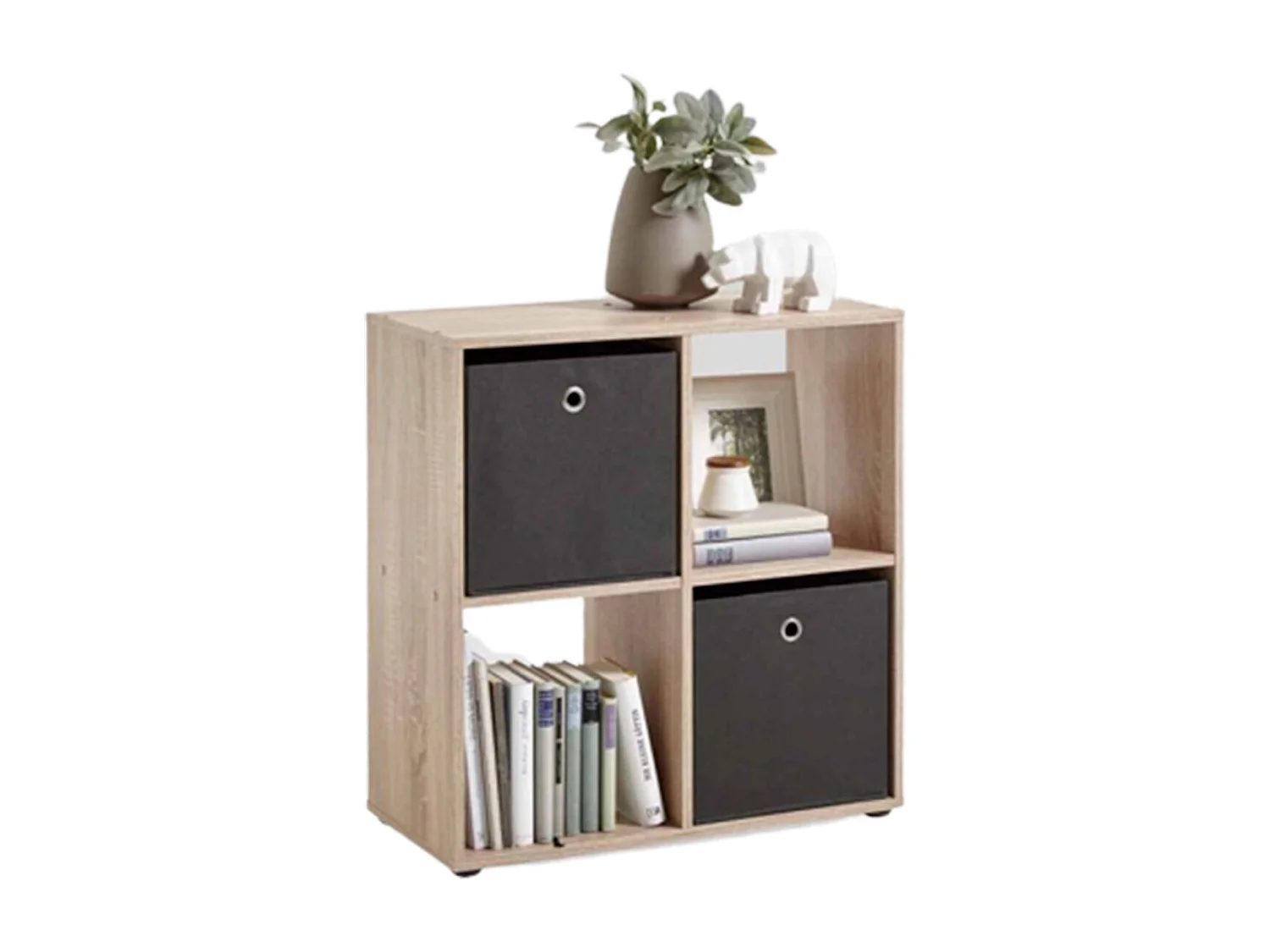 Étagère 4 Cases Design "Gaman" 70cm Chêne