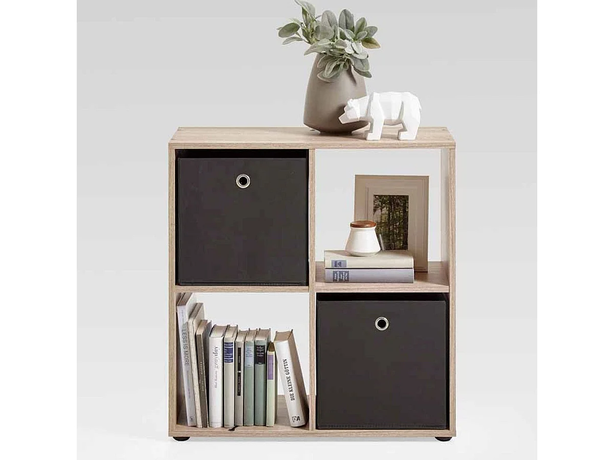 Étagère 4 Cases Design "Gaman" 70cm Chêne