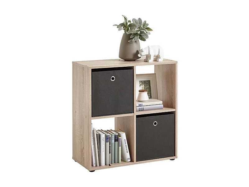 Étagère 4 Cases Design "Gaman" 70cm Chêne