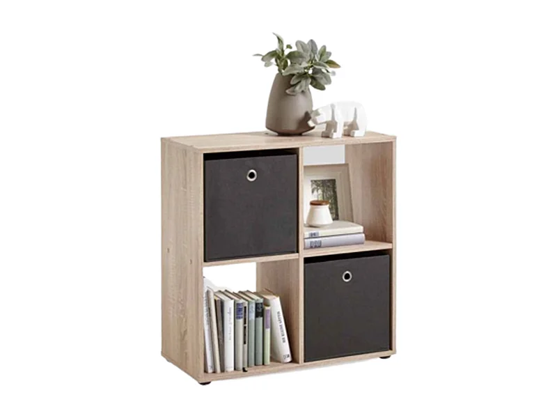 Étagère 4 Cases Design "Gaman" 70cm Chêne