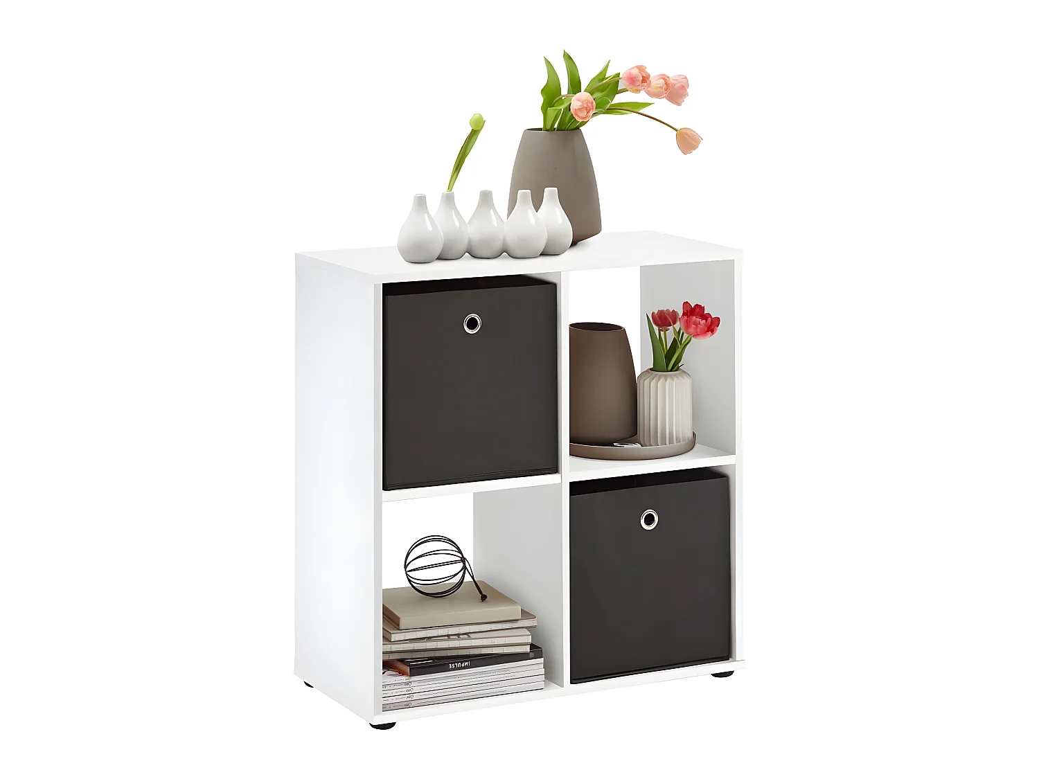 Étagère 4 Cases Design "Gaman" 70cm Blanc