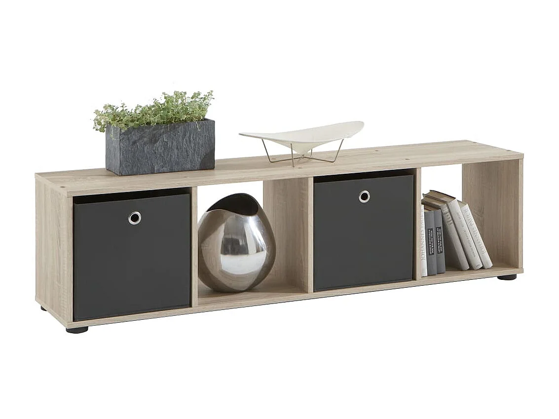 Étagère 4 Niveaux Design "Gaman" 140cm Chêne