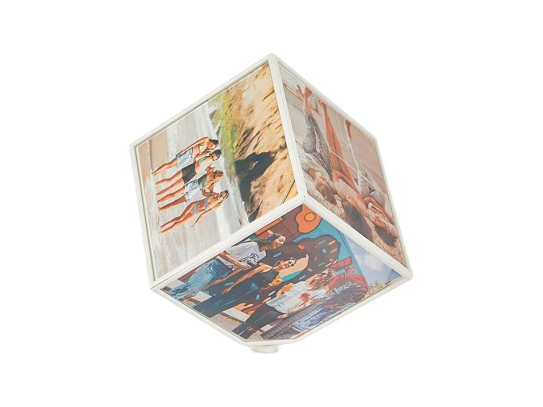Cadre photo rotatif  6 faces Kube 10 x 10 cm