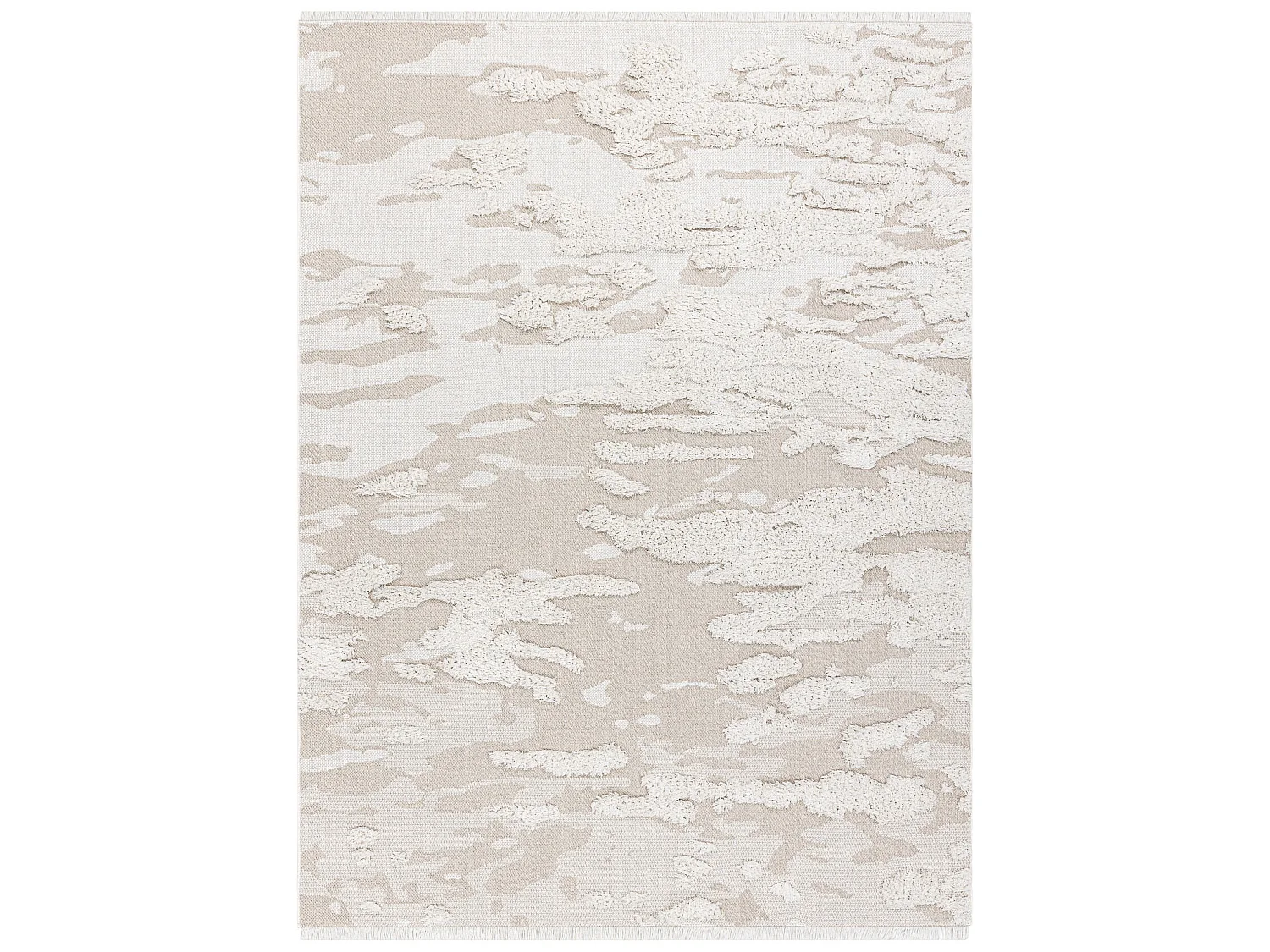 Tapis ECO SIZAL MOROC 22331 Abstraction boho franges - structurel beig 155x220 cm