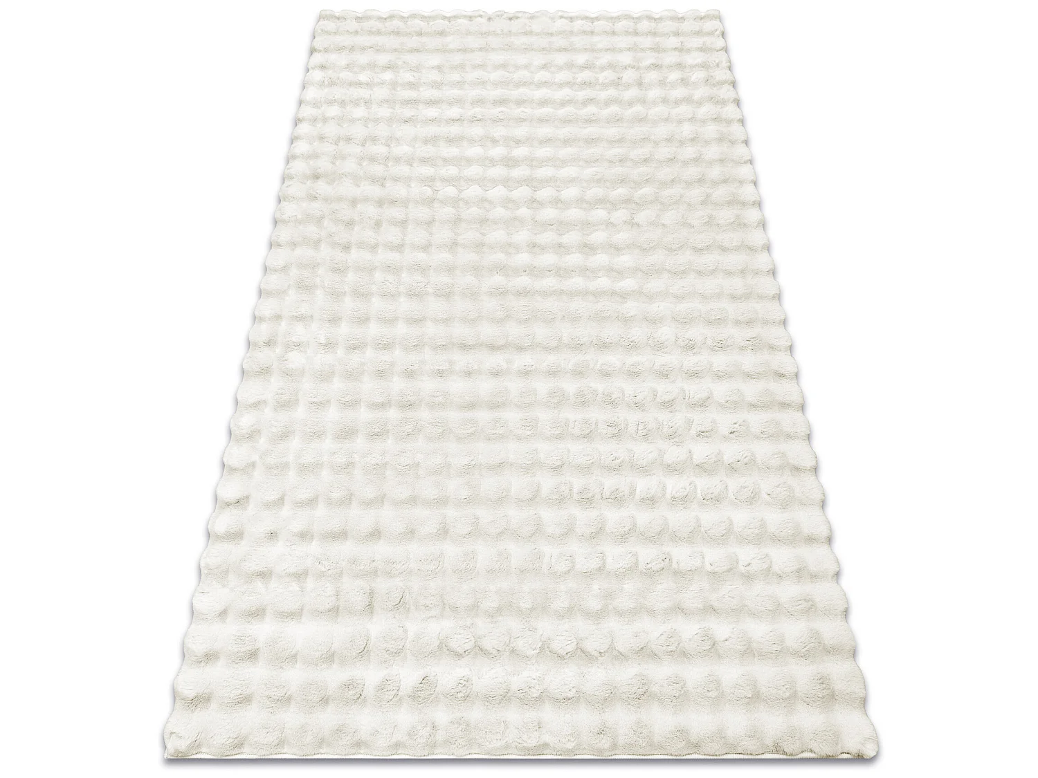 Dywan BUBBLE biały 11 IMITACJA FUTRA KRÓLIKA strukturalny 3D 60x100 cm