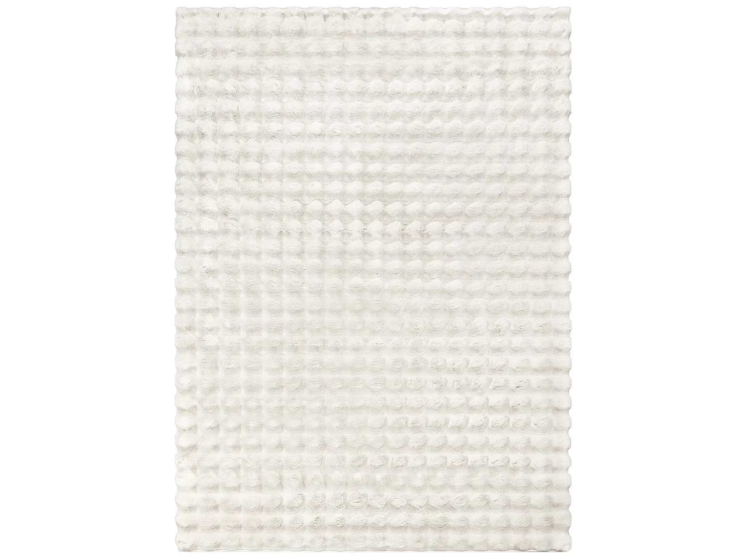 Dywan BUBBLE biały 11 IMITACJA FUTRA KRÓLIKA strukturalny 3D 60x100 cm