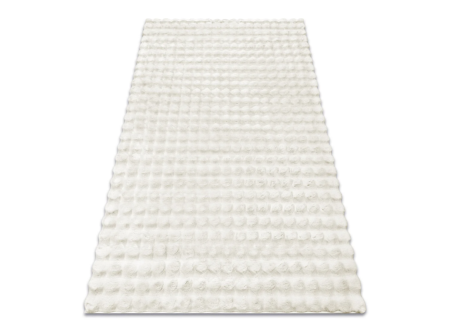 Tapis BUBBLE blancs 11 IMITATION DE FOURRURE DE LAPIN 3D structurel 60x100 cm