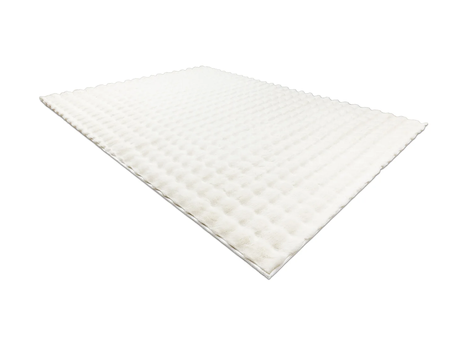 Tapis BUBBLE blancs 11 IMITATION DE FOURRURE DE LAPIN 3D structurel 60x100 cm
