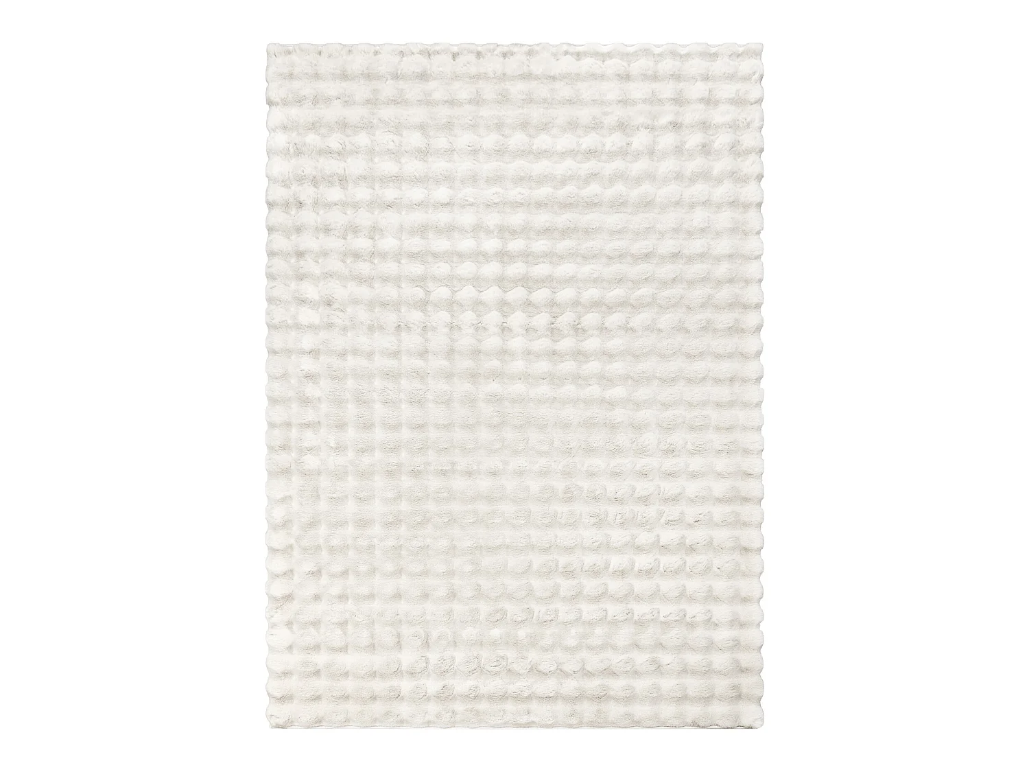 Tapis BUBBLE blancs 11 IMITATION DE FOURRURE DE LAPIN 3D structurel 60x100 cm