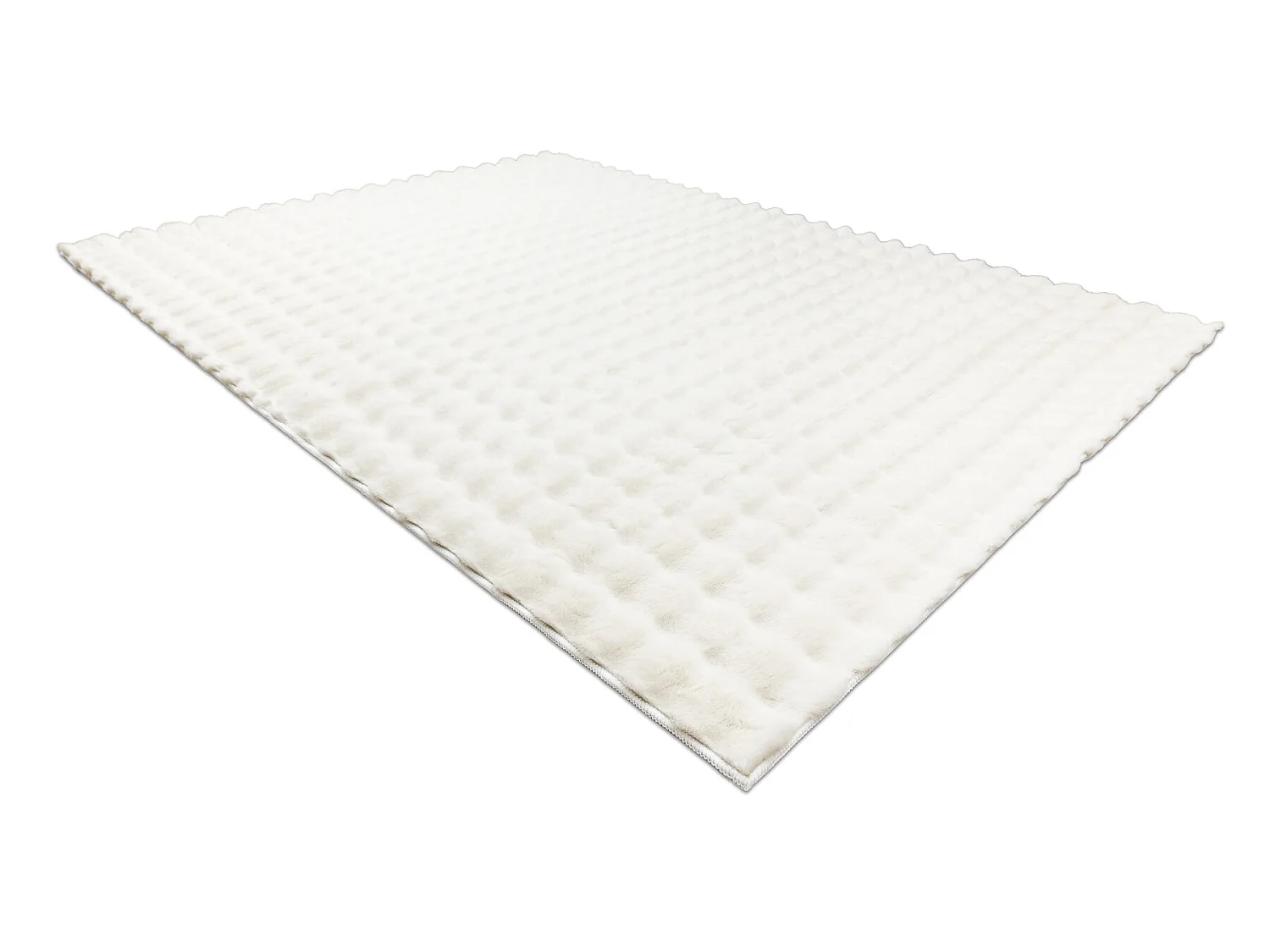 Dywan BUBBLE biały 11 IMITACJA FUTRA KRÓLIKA strukturalny 3D 60x100 cm