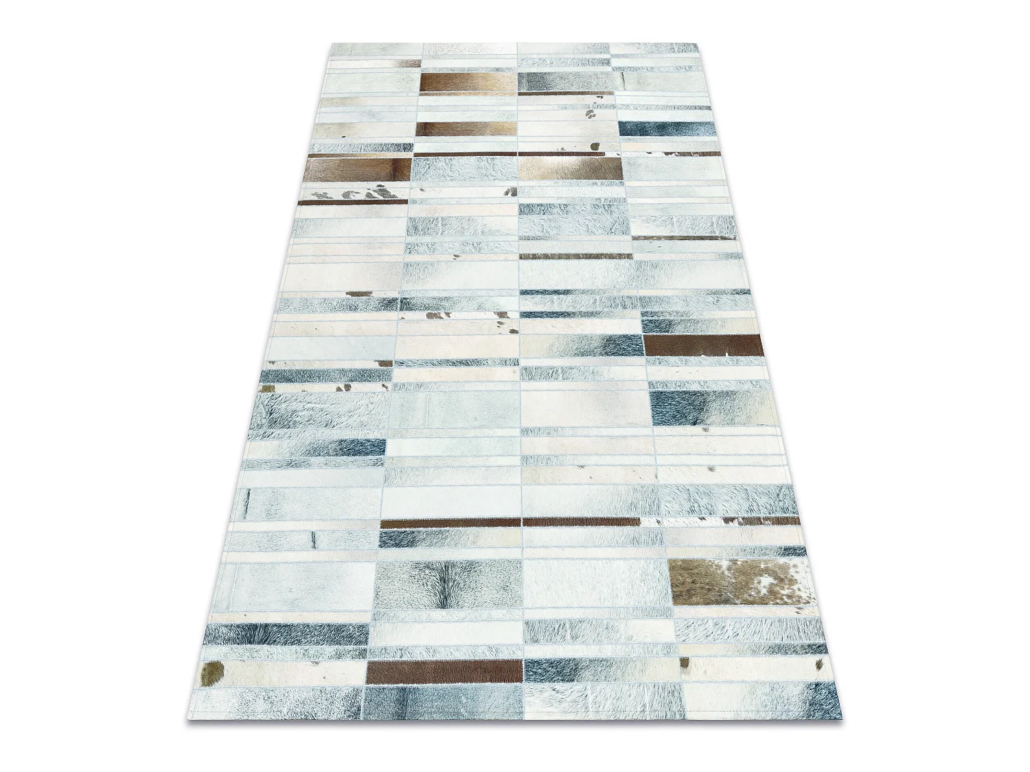 Tapis PATCHWORK 21717 beige - Peau de vache, planches 160x230 cm