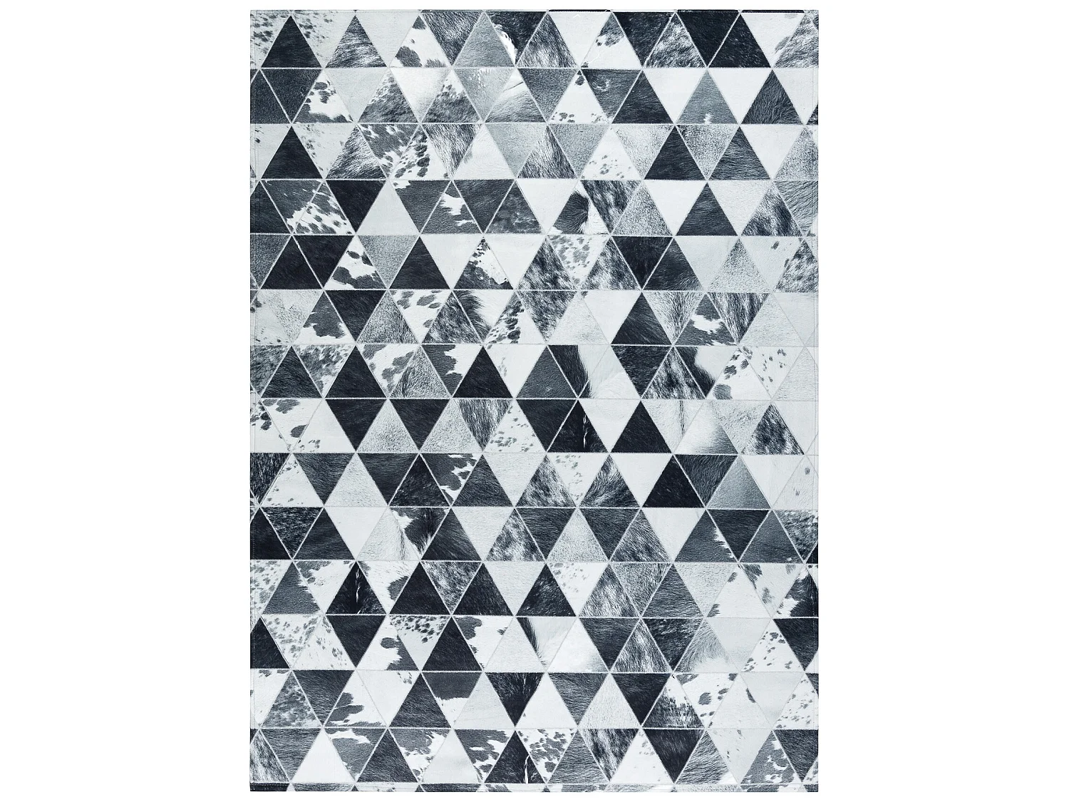 Tapis PATCHWORK 21722 gris - Peau de vache, Triangles 160x230 cm