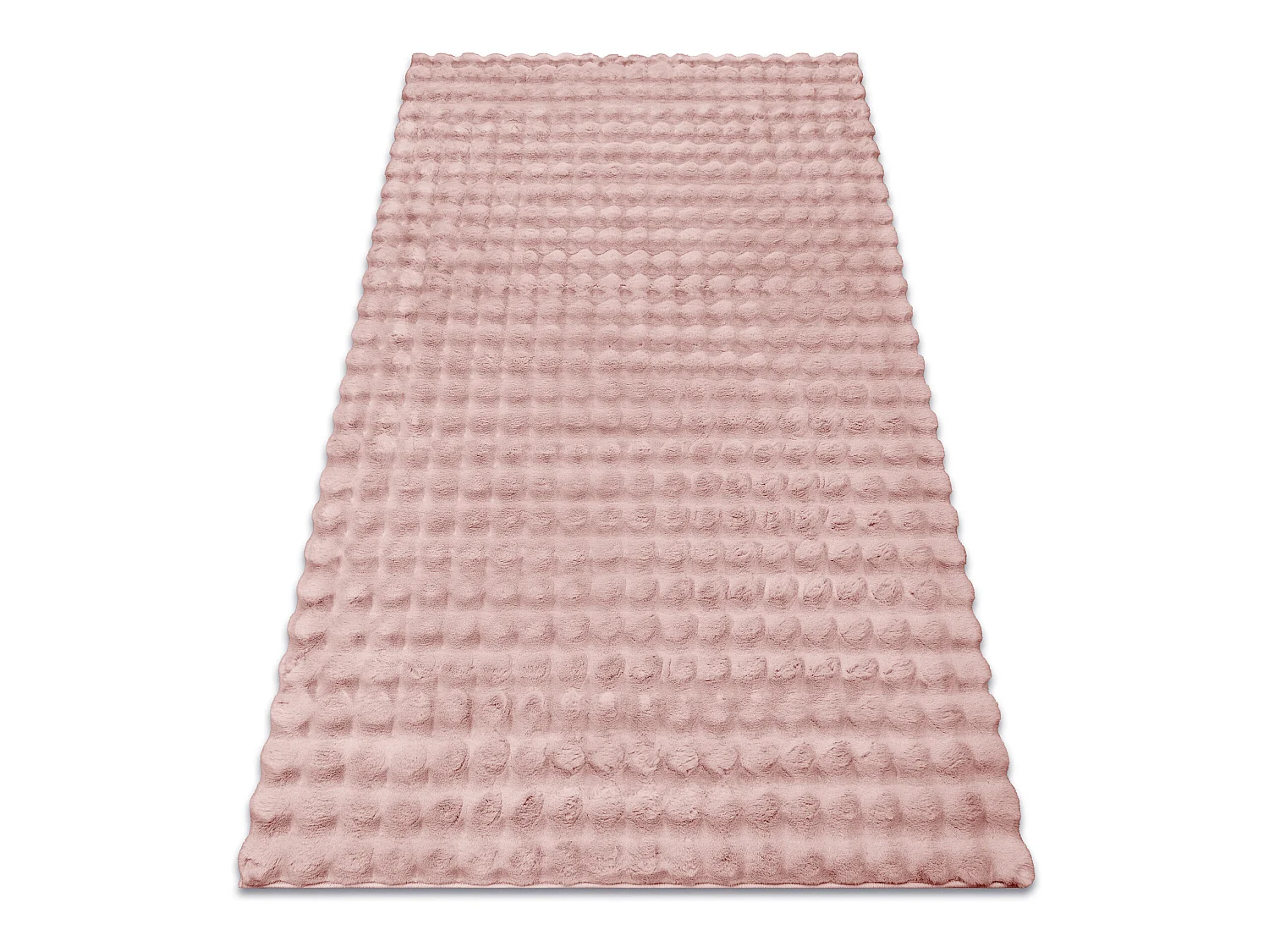 Tapijt BUBBLE poederroze 45 IMITATIE VAN KONIJNENBONT 3D structureel 160x220 cm