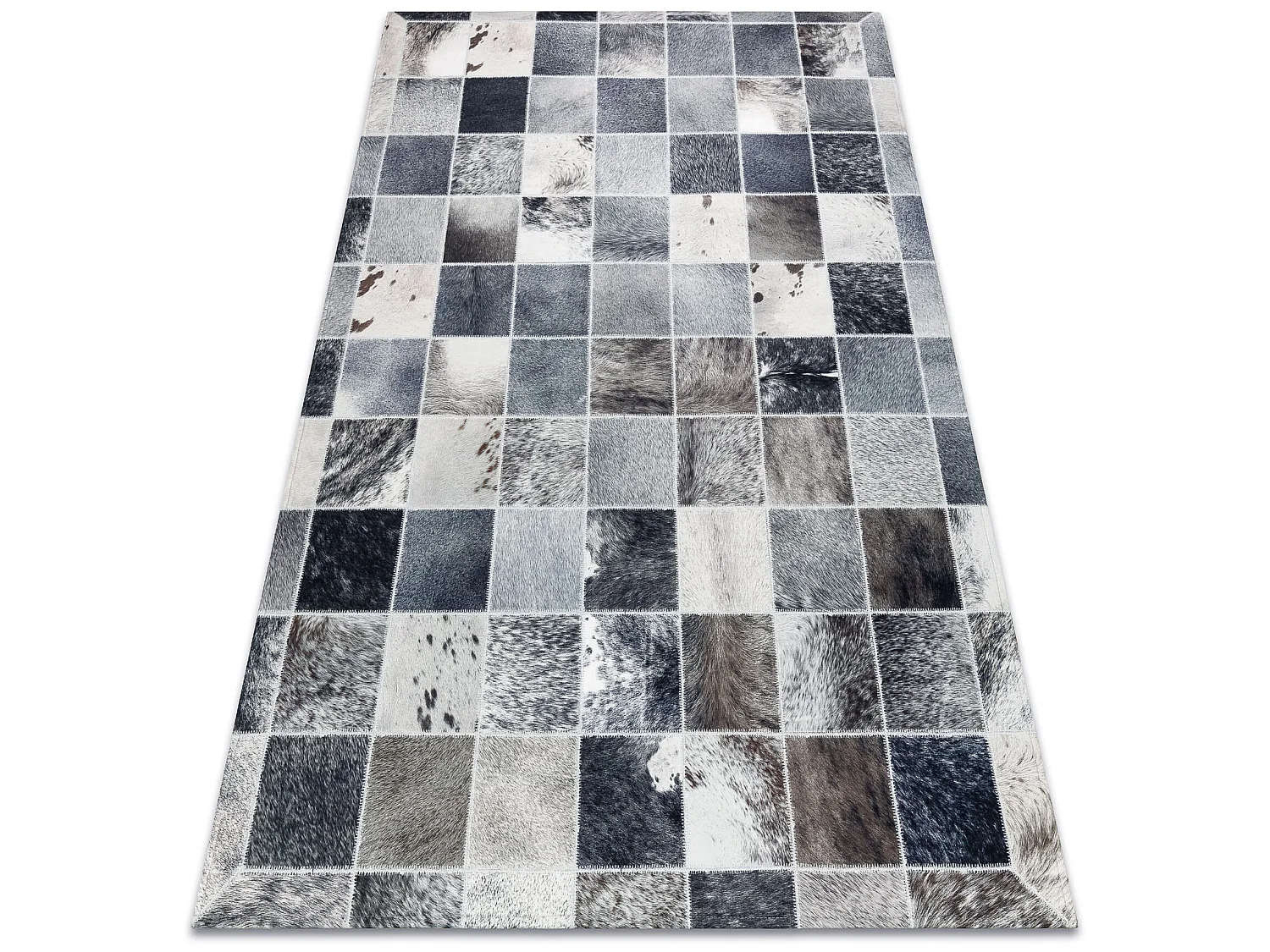 Tapis PATCHWORK 21716 gris - Peau de vache 160x230 cm