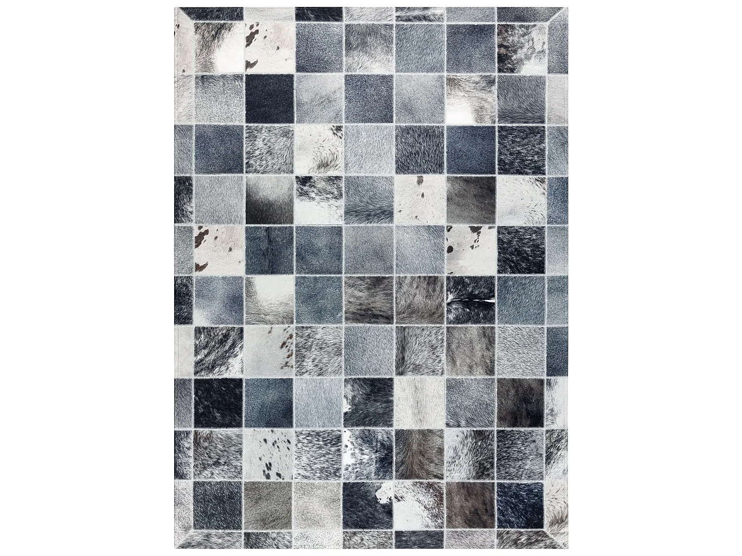 Tapis PATCHWORK 21716 gris - Peau de vache 160x230 cm