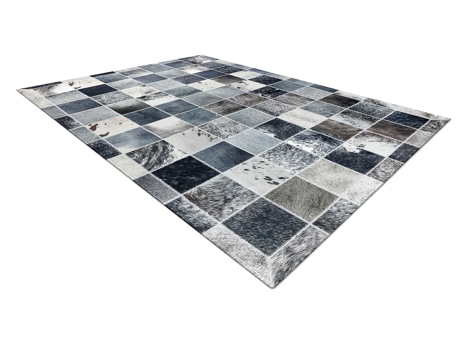Tapis PATCHWORK 21716 gris - Peau de vache 160x230 cm