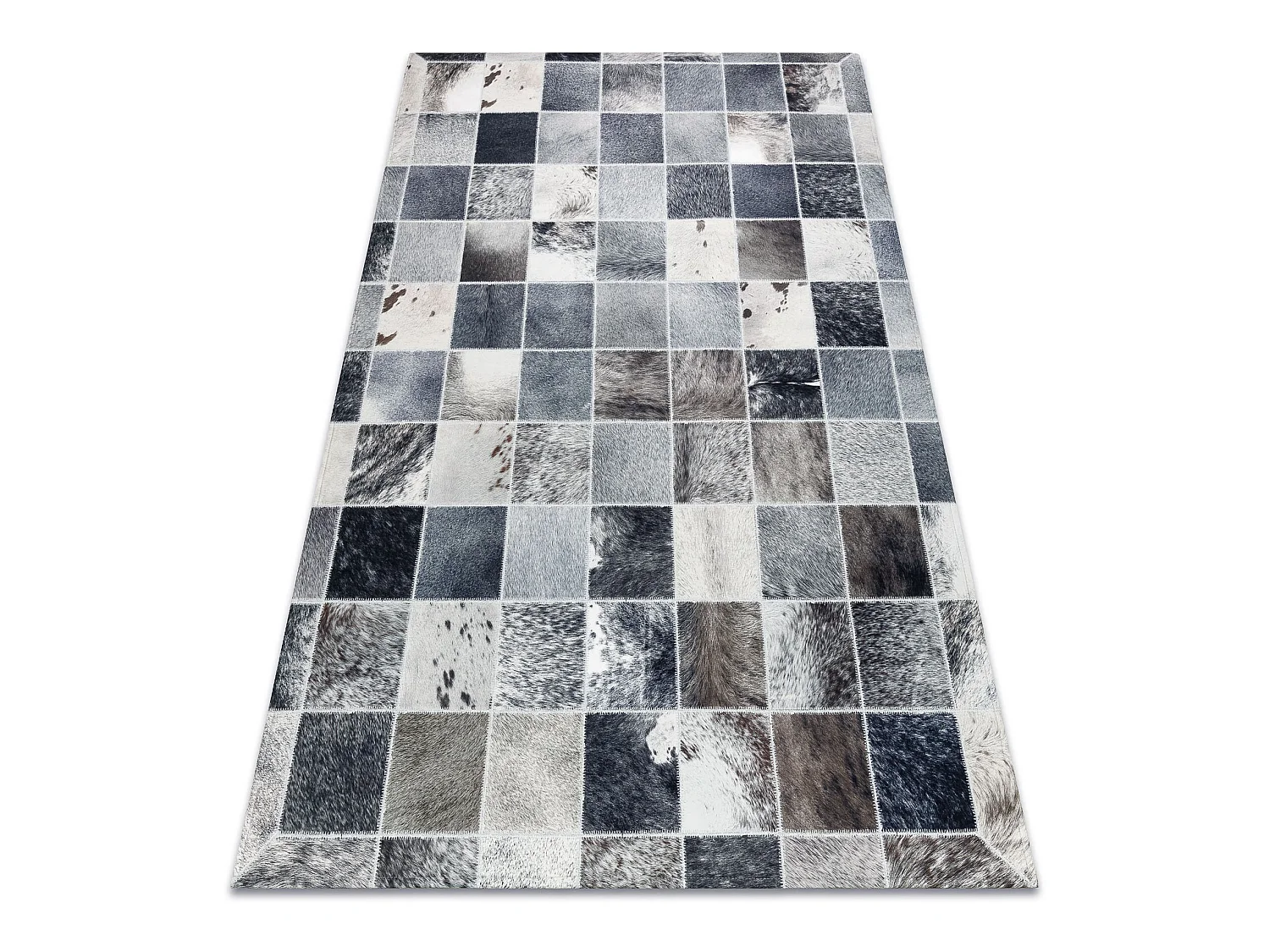 Tapijt PATCHWORK 21716 grijs - Koeienhuid 160x230 cm