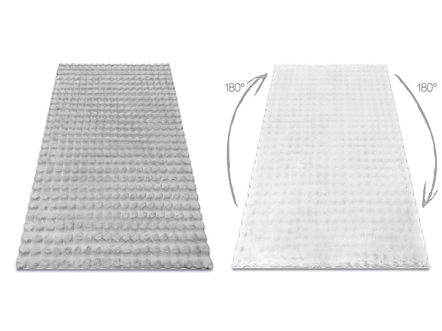 Tapis BUBBLE argentin 21 IMITATION DE FOURRURE DE LAPIN 3D structurel 140x190 cm