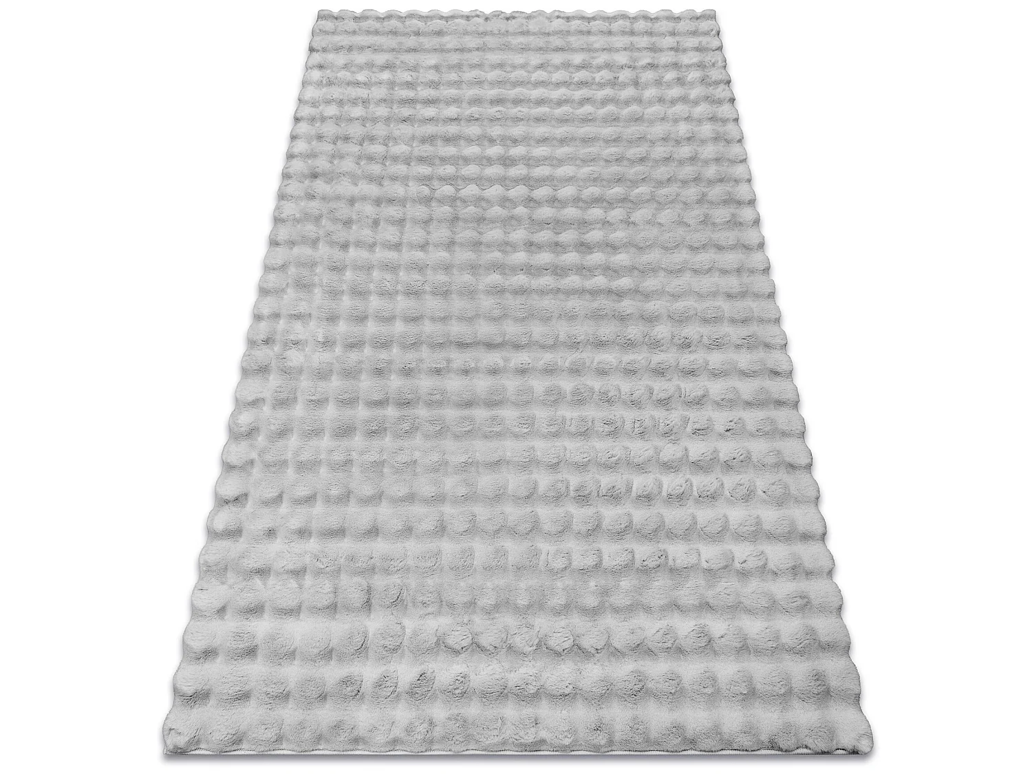 Tappeto BUBBLE argento 21 IMITAZIONE PELLICCIA DI CONIGLIO 3D struttur 140x190 cm