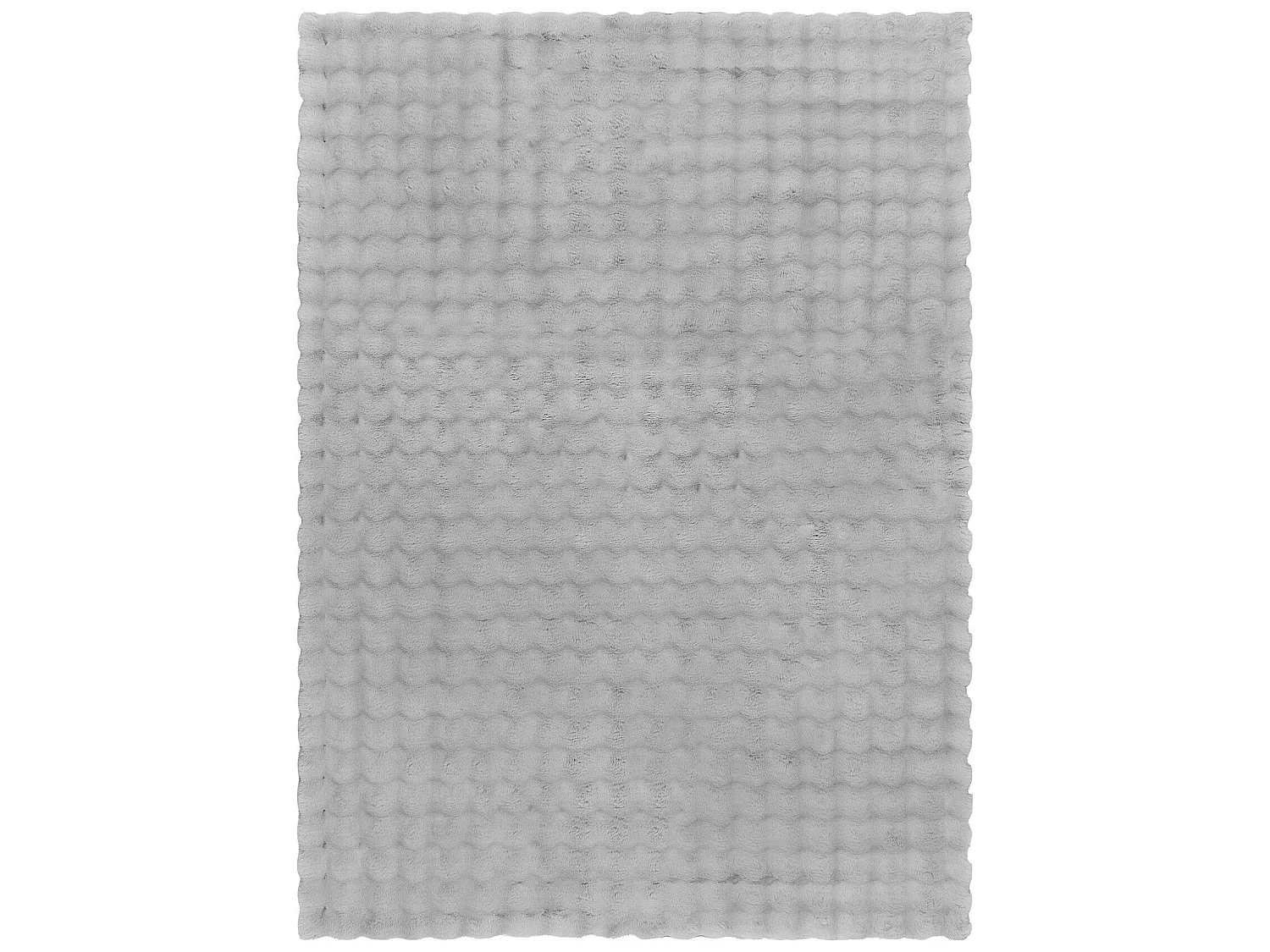 Tappeto BUBBLE argento 21 IMITAZIONE PELLICCIA DI CONIGLIO 3D struttur 140x190 cm