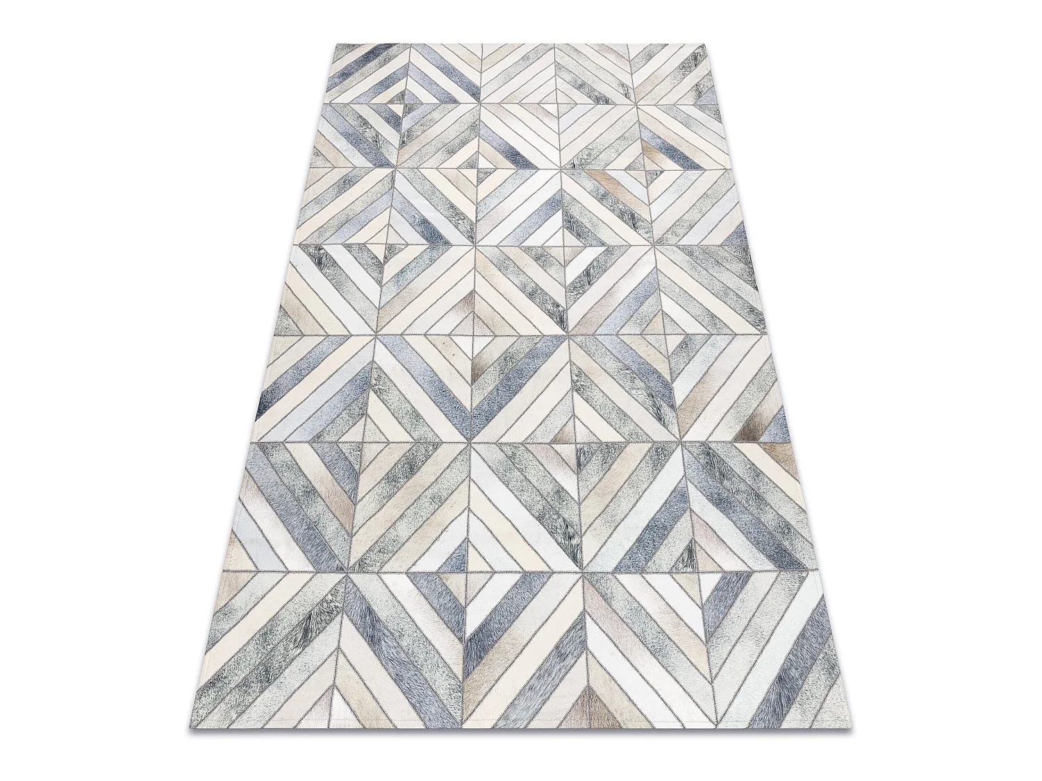 Tapis PATCHWORK 21721 beige / gris - Peau de vache, géométrique 160x230 cm