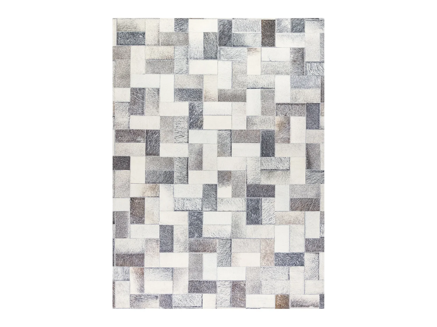 Tapis PATCHWORK 21723 gris - Peau de vache, planches 120x170 cm
