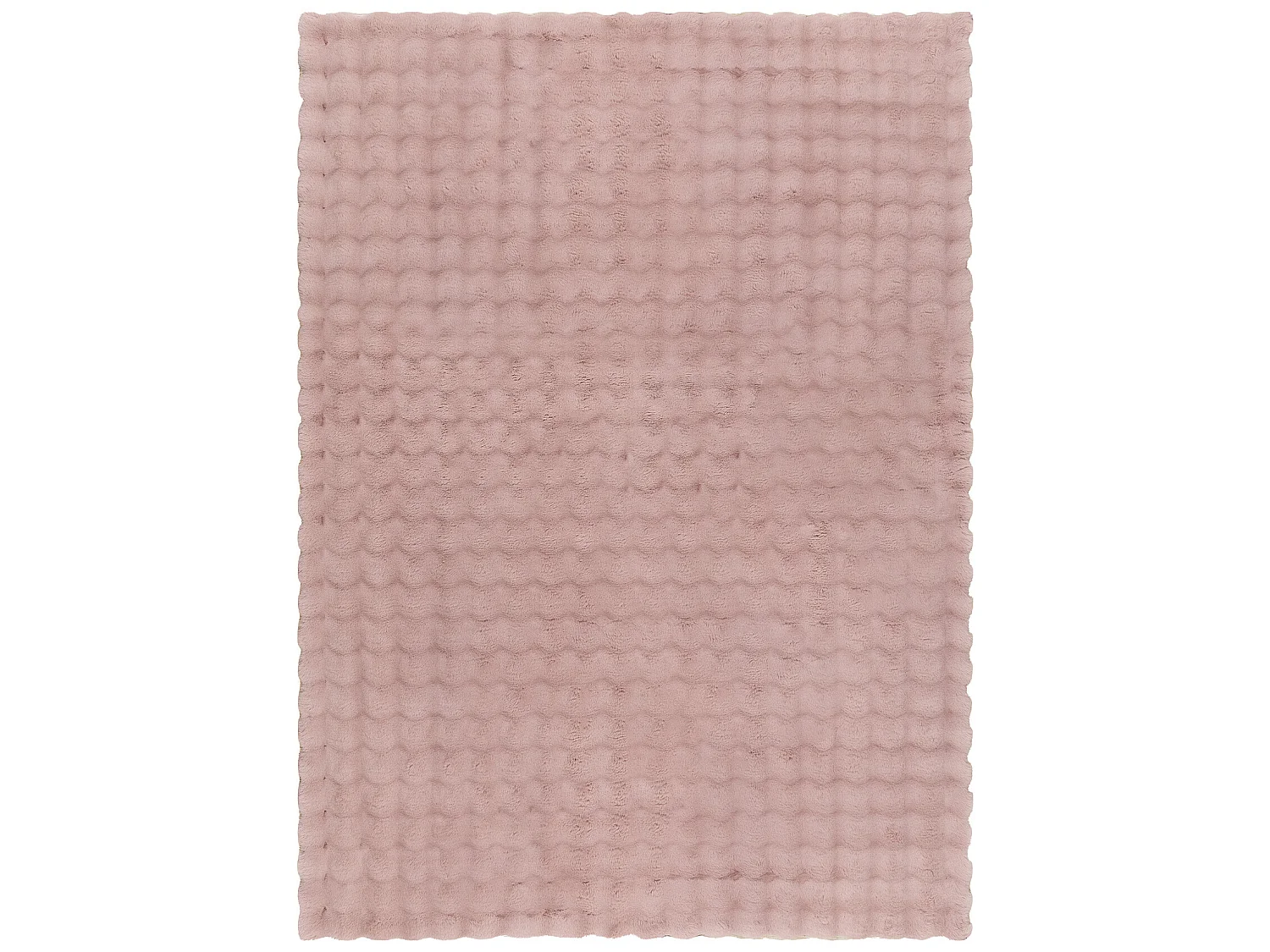 Tapijt BUBBLE poederroze 45 IMITATIE VAN KONIJNENBONT 3D structureel 80x150 cm